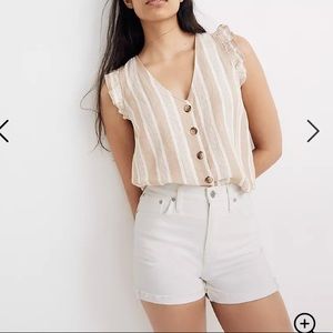 Madewell Mom Jean High Waisted Denim Shorts